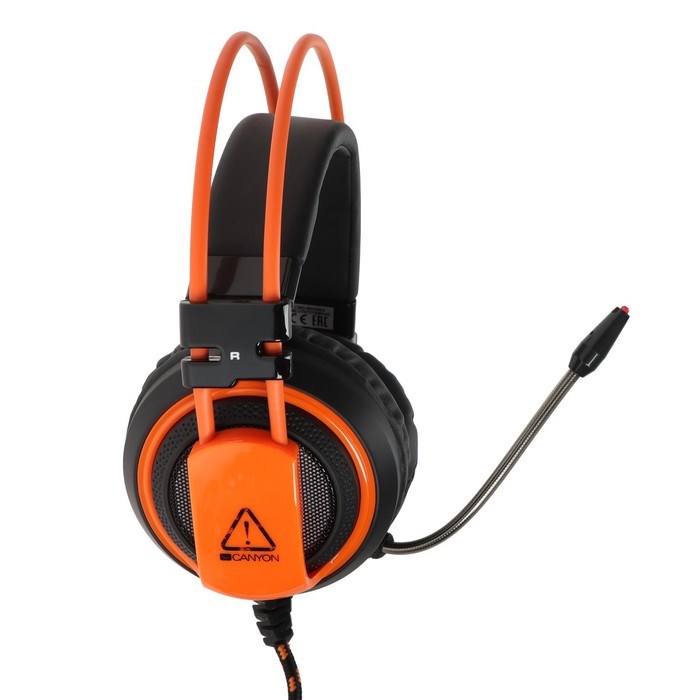 Наушники CANYON Corax GH-5A, игровые, микрофон, 2x3.5 мм + USB, 2м, чёрно-оранжевые - фото 51381441 Наушники CANYON Corax GH-5A, игровые, микрофон, 2x3.5 мм + USB, 2м, чёрно-оранжевые - фото 51381441
