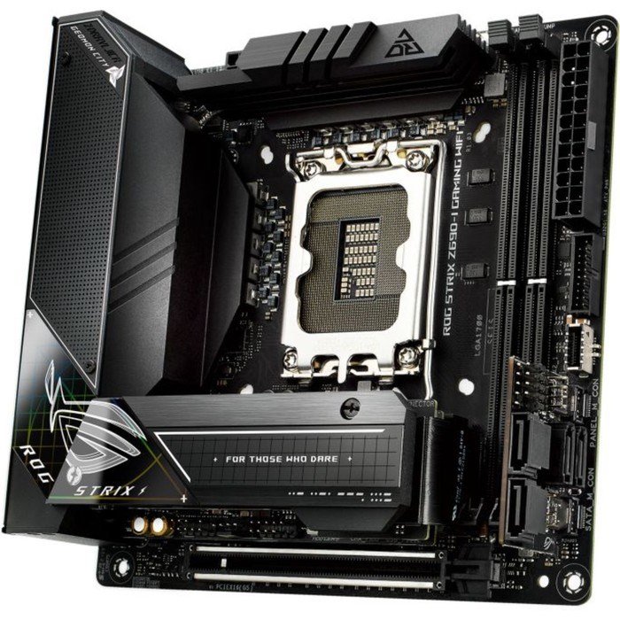 Материнская плата Asus ROG STRIX Z690-I GAMING WIFI, LGA1700, Z690, 2хDDR5, HDMI, mini-ITX - фото 51381567 Материнская плата Asus ROG STRIX Z690-I GAMING WIFI, LGA1700, Z690, 2хDDR5, HDMI, mini-ITX - фото 51381567