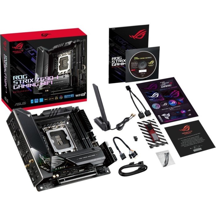 Материнская плата Asus ROG STRIX Z690-I GAMING WIFI, LGA1700, Z690, 2хDDR5, HDMI, mini-ITX - фото 51381574 Материнская плата Asus ROG STRIX Z690-I GAMING WIFI, LGA1700, Z690, 2хDDR5, HDMI, mini-ITX - фото 51381574