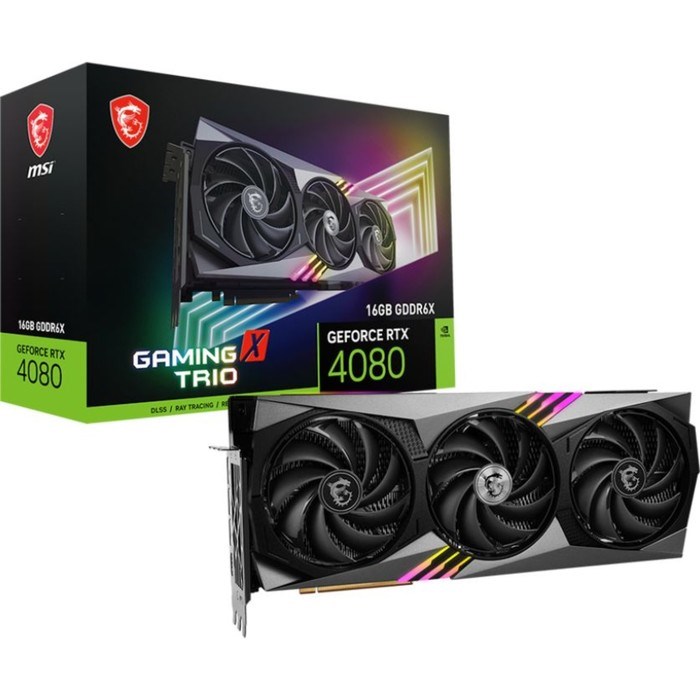 Видеокарта MSI GAMING X TRIO, GeForce RTX 4080 16 Гб, GDDR6X, HDMI, DP - фото 51381608 Видеокарта MSI GAMING X TRIO, GeForce RTX 4080 16 Гб, GDDR6X, HDMI, DP - фото 51381608