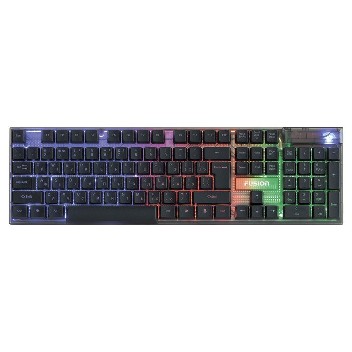 Клавиатура Fusion GK-681, игровая, проводная, мембранная,104 клавиши, USB, подсветка, чёрная - фото 51381803 Клавиатура Fusion GK-681, игровая, проводная, мембранная,104 клавиши, USB, подсветка, чёрная - фото 51381803