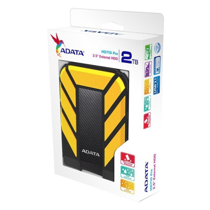 Внешний жесткий диск A-Data AHD710P-2TU31-CYL HD710Pro, 2 Тб, USB 3.1, 2.5", чёрный - фото 51382605 Внешний жесткий диск A-Data AHD710P-2TU31-CYL HD710Pro, 2 Тб, USB 3.1, 2.5", чёрный - фото 51382605