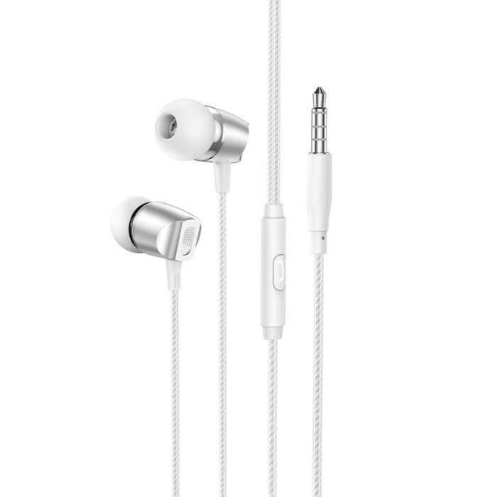Наушники Borofone BM66 New sound, вакуумные, микрофон, Jack 3.5 мм, кабель 1.2 м, белые - фото 51382843 Наушники Borofone BM66 New sound, вакуумные, микрофон, Jack 3.5 мм, кабель 1.2 м, белые - фото 51382843