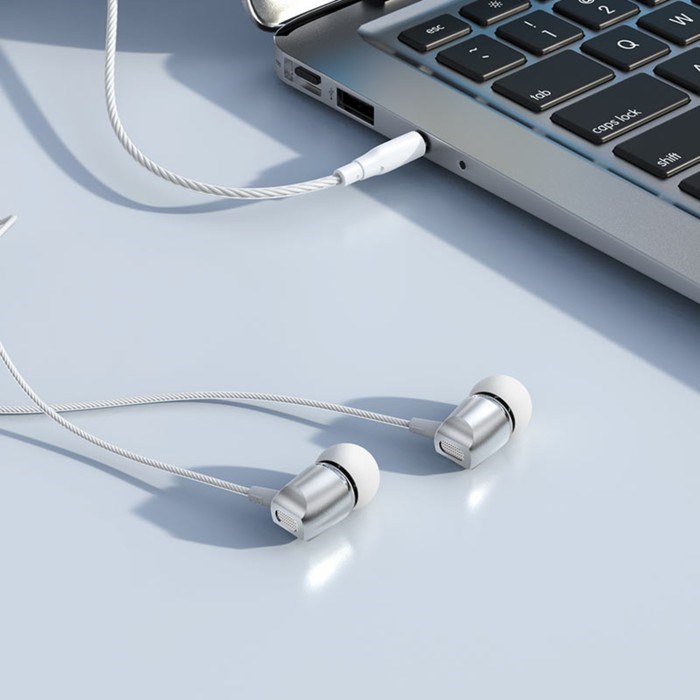 Наушники Borofone BM66 New sound, вакуумные, микрофон, Jack 3.5 мм, кабель 1.2 м, белые - фото 51382846 Наушники Borofone BM66 New sound, вакуумные, микрофон, Jack 3.5 мм, кабель 1.2 м, белые - фото 51382846