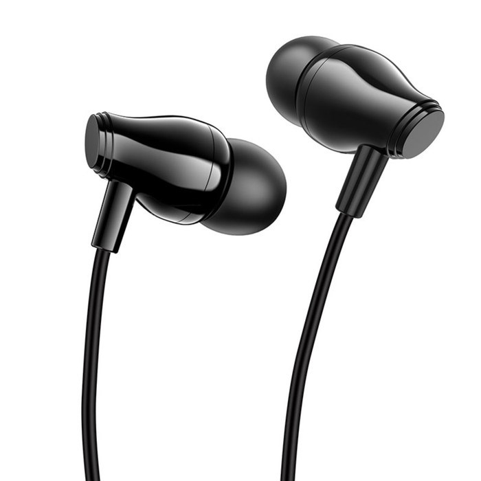 Наушники Borofone BM61 Wanderer, вакуумные, микрофон, Jack 3.5 мм, кабель 1.2 м, чёрные - фото 51382850 Наушники Borofone BM61 Wanderer, вакуумные, микрофон, Jack 3.5 мм, кабель 1.2 м, чёрные - фото 51382850