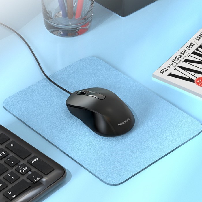 Мышь Borofone BG4, проводная, оптическая, 1000 dpi, 1.5 м, USB, чёрная - фото 51382890 Мышь Borofone BG4, проводная, оптическая, 1000 dpi, 1.5 м, USB, чёрная - фото 51382890