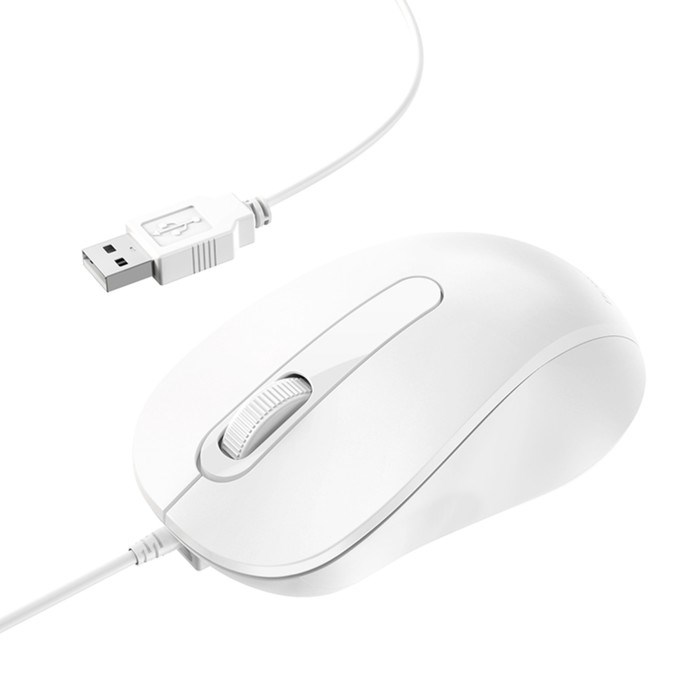 Мышь Borofone BG4, проводная, оптическая, 1000 dpi, 1.5 м, USB, белая - фото 51382893 Мышь Borofone BG4, проводная, оптическая, 1000 dpi, 1.5 м, USB, белая - фото 51382893
