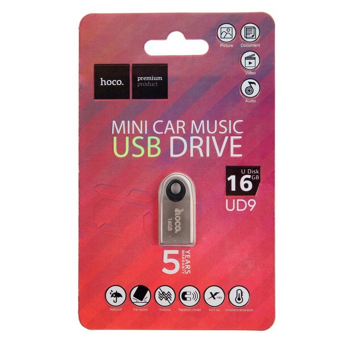 Флешка Hoco UD9 Insightful, 16 Гб, USB2.0, чт до 25 Мб/с, зап до 10 Мб/с, металл, серая - фото 51382931 Флешка Hoco UD9 Insightful, 16 Гб, USB2.0, чт до 25 Мб/с, зап до 10 Мб/с, металл, серая - фото 51382931