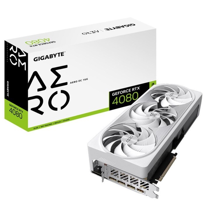 Видеокарта Gigabyte GV-N4080AERO OC-16GD, RTX 4080 4 Гб, GDDR6X, HDMI, DP - фото 51383381 Видеокарта Gigabyte GV-N4080AERO OC-16GD, RTX 4080 4 Гб, GDDR6X, HDMI, DP - фото 51383381