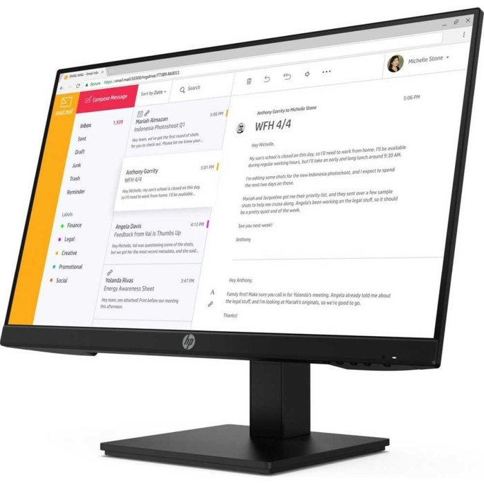 Монитор HP P24h G4, 23.8", IPS, 1920x1080, 75Гц, 5 мс, HDMI, VGA, DP, чёрный - фото 51383589 Монитор HP P24h G4, 23.8", IPS, 1920x1080, 75Гц, 5 мс, HDMI, VGA, DP, чёрный - фото 51383589