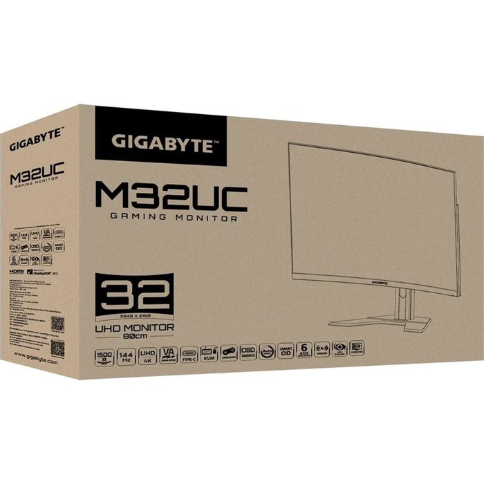 Монитор Gigabyte M32UC, 31.5", VA, 3840x2160, 144Гц, 5 мс, HDMI, DP, чёрный - фото 51383736 Монитор Gigabyte M32UC, 31.5", VA, 3840x2160, 144Гц, 5 мс, HDMI, DP, чёрный - фото 51383736
