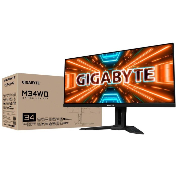 Монитор Gigabyte M34WQ, 34", IPS, 3440x1440, 144Гц, 1 мс, HDMI, DP, чёрный - фото 51383758 Монитор Gigabyte M34WQ, 34", IPS, 3440x1440, 144Гц, 1 мс, HDMI, DP, чёрный - фото 51383758
