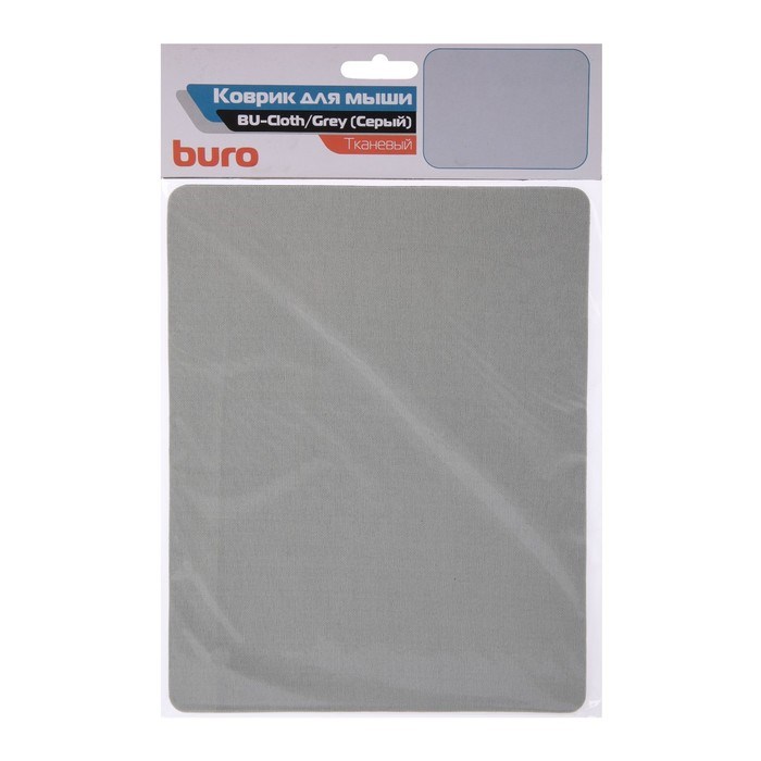 Коврик для мыши Buro BU-CLOTH , 230x180x3мм, серый - фото 51384075 Коврик для мыши Buro BU-CLOTH , 230x180x3мм, серый - фото 51384075