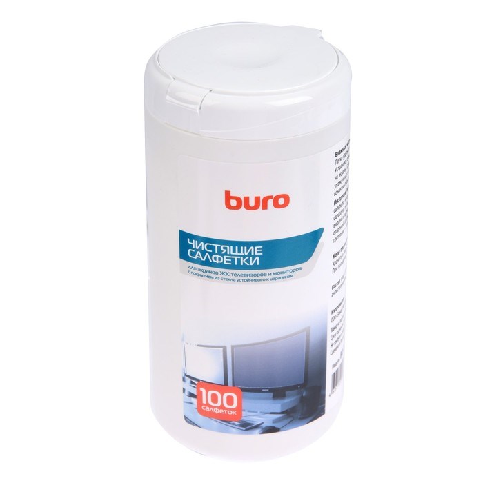 Салфетки для очистки техники Buro BU-Tscrl, влажные, для экранов, туба, 100 шт - фото 51384091 Салфетки для очистки техники Buro BU-Tscrl, влажные, для экранов, туба, 100 шт - фото 51384091