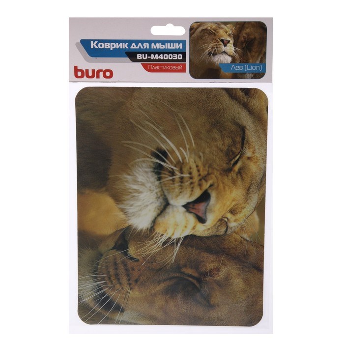Коврик для мыши Buro BU-M40030, 230x180x2мм, рис. "Лев" - фото 51384107 Коврик для мыши Buro BU-M40030, 230x180x2мм, рис. "Лев" - фото 51384107
