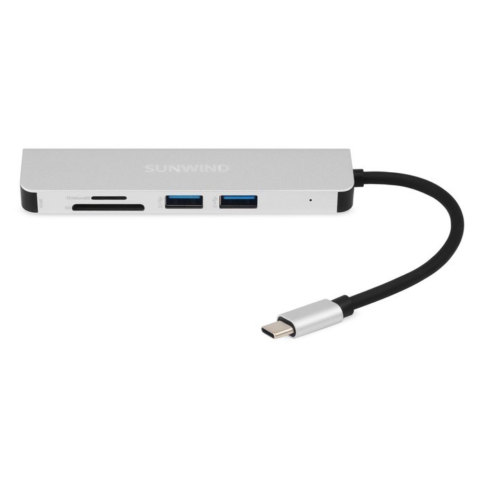 Док-станция SunWind SW-DS032, Type C/ USB 2.0/ USB 3.0/ HDMI/ SD/ Micro SD - фото 51384174 Док-станция SunWind SW-DS032, Type C/ USB 2.0/ USB 3.0/ HDMI/ SD/ Micro SD - фото 51384174