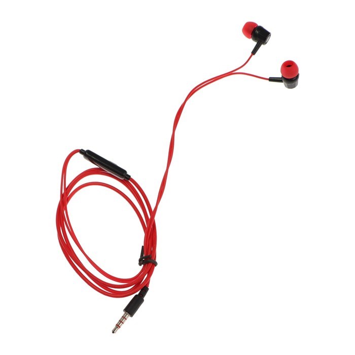 Наушники Krutoff HF-J69, вакуумные, микрофон, 106 дБ, 16 Ом, 3.5 мм, 1 м, коробка, красные - фото 51384239 Наушники Krutoff HF-J69, вакуумные, микрофон, 106 дБ, 16 Ом, 3.5 мм, 1 м, коробка, красные - фото 51384239