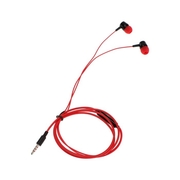 Наушники Krutoff HF-J69, вакуумные, микрофон, 106 дБ, 16 Ом, 3.5 мм, 1 м, красные - фото 51384243 Наушники Krutoff HF-J69, вакуумные, микрофон, 106 дБ, 16 Ом, 3.5 мм, 1 м, красные - фото 51384243