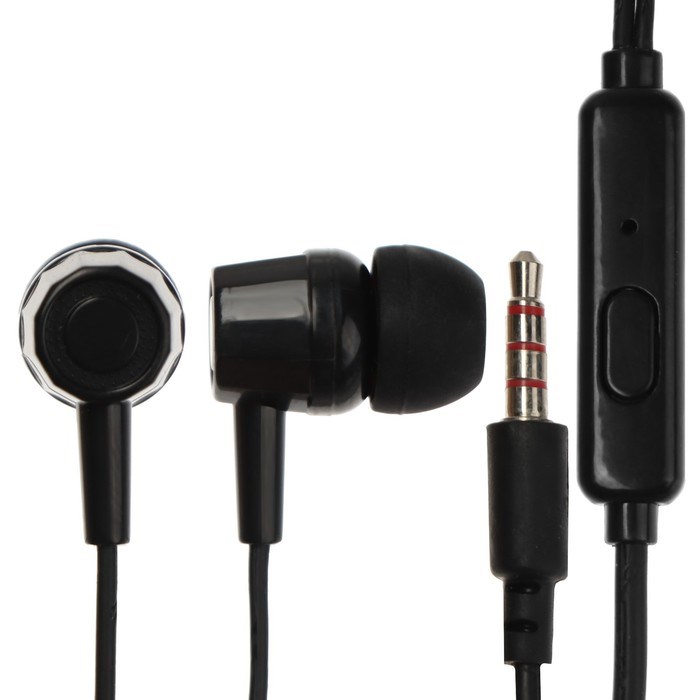 Наушники Krutoff HF-J69, вакуумные, микрофон, 106 дБ, 16 Ом, 3.5 мм, 1 м, коробка, черные - фото 51384250 Наушники Krutoff HF-J69, вакуумные, микрофон, 106 дБ, 16 Ом, 3.5 мм, 1 м, коробка, черные - фото 51384250