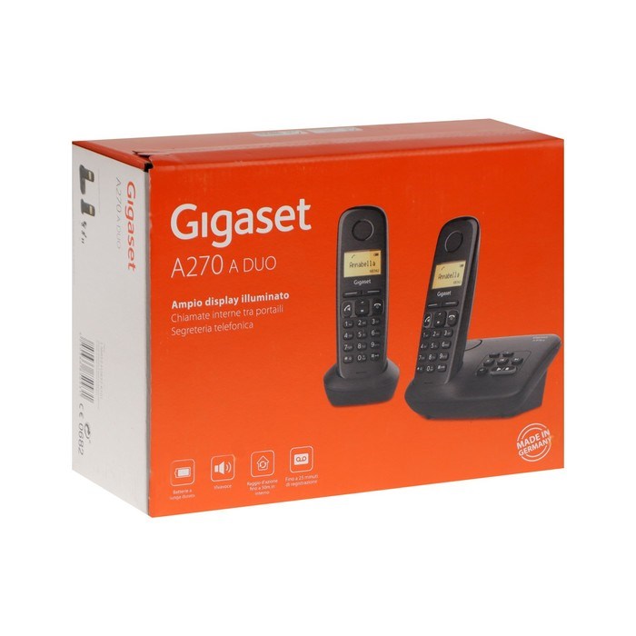 Радиотелефон DECT Gigaset A270А, АОН, спикерфон, 80 контактов, автоответчик, 2 трубки - фото 51384328 Радиотелефон DECT Gigaset A270А, АОН, спикерфон, 80 контактов, автоответчик, 2 трубки - фото 51384328