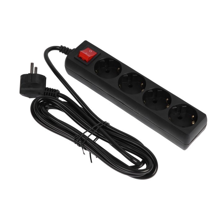 Сетевой фильтр 5bites SP4B-230 4S, 4 розетки, 3 м, 10 А, 3х0.75 мм2, с з/к, с выкл., черный - фото 51384341 Сетевой фильтр 5bites SP4B-230 4S, 4 розетки, 3 м, 10 А, 3х0.75 мм2, с з/к, с выкл., черный - фото 51384341