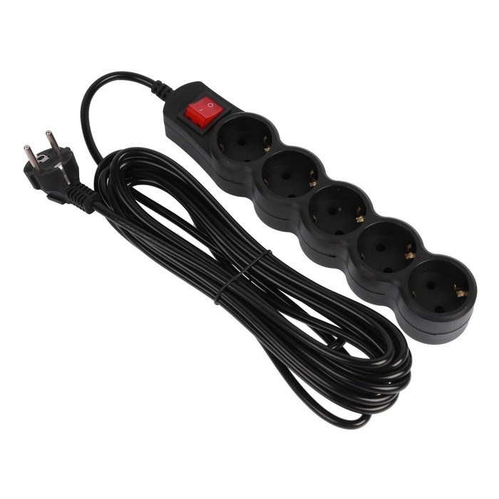 Сетевой фильтр 5bites SP5B-250 5S, 5 розеток, 5 м, 10 А, 3х0.75 мм2, с выкл., черный - фото 51384365 Сетевой фильтр 5bites SP5B-250 5S, 5 розеток, 5 м, 10 А, 3х0.75 мм2, с выкл., черный - фото 51384365