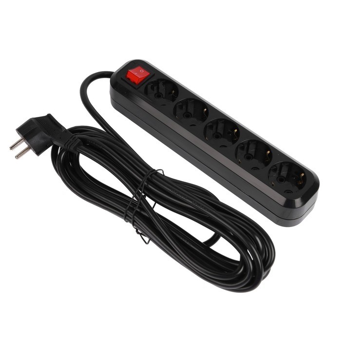Сетевой фильтр 5bites SP5B-350 5S, 5 розеток, 5 м, 16 А, 3х1.5 мм2, с з/к, с выкл., черный - фото 51384377 Сетевой фильтр 5bites SP5B-350 5S, 5 розеток, 5 м, 16 А, 3х1.5 мм2, с з/к, с выкл., черный - фото 51384377