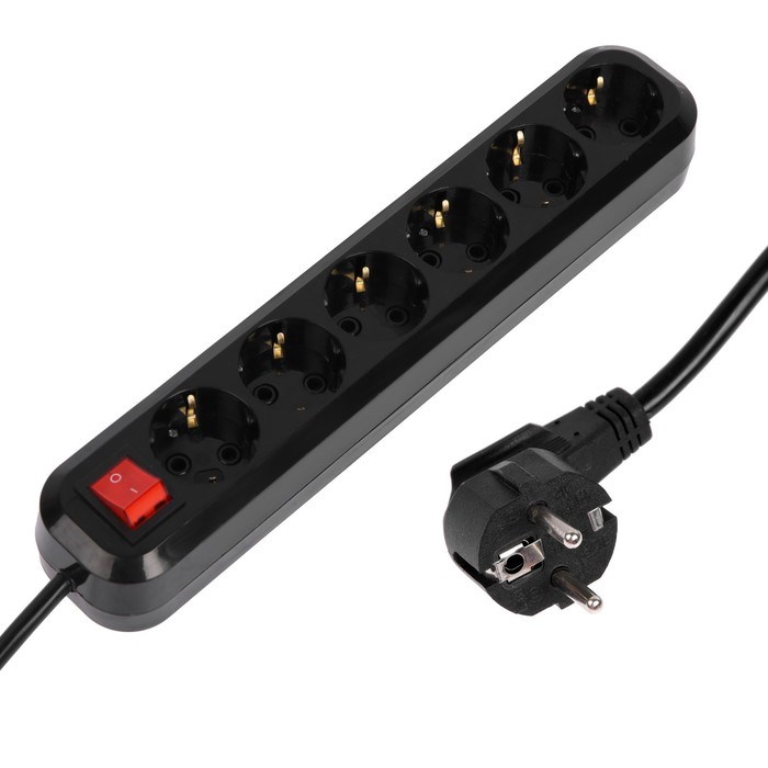 Сетевой фильтр 5bites SP6B-330 6S, 6 розеток, 3 м, 16 А, 3х1.5 мм2, с з/к, с выкл., черный - фото 51384388 Сетевой фильтр 5bites SP6B-330 6S, 6 розеток, 3 м, 16 А, 3х1.5 мм2, с з/к, с выкл., черный - фото 51384388