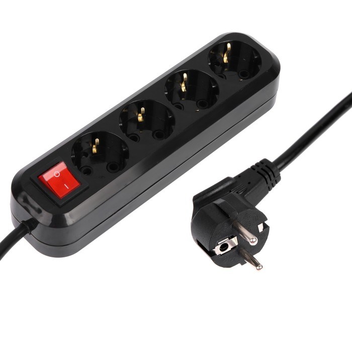 Сетевой фильтр 5bites SP4B-330 4S, 4 розетки, 3 м, 16 А, 3х1.5 мм2, с выкл., черный - фото 51384400 Сетевой фильтр 5bites SP4B-330 4S, 4 розетки, 3 м, 16 А, 3х1.5 мм2, с выкл., черный - фото 51384400