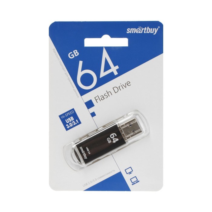 Флешка Smartbuy V-Cut, 64 Гб, USB 3.0, чт до 75 Мб/с, зап до 25 Мб/с, черная - фото 51384571 Флешка Smartbuy V-Cut, 64 Гб, USB 3.0, чт до 75 Мб/с, зап до 25 Мб/с, черная - фото 51384571