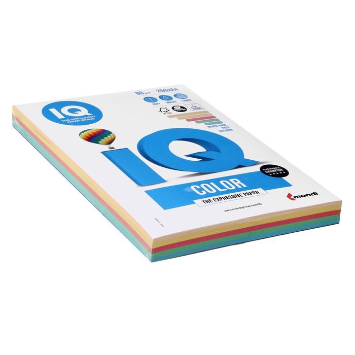 Бумага цветная А4 250 л, IQ COLOR, 80 г/м2, 20,23,25,28,30 по 50 л - фото 51384848 Бумага цветная А4 250 л, IQ COLOR, 80 г/м2, 20,23,25,28,30 по 50 л - фото 51384848