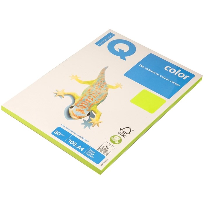Бумага цветная А4 100 л, IQ COLOR Neon, 80 г/м2, зеленый неон, NEOGN - фото 51384861 Бумага цветная А4 100 л, IQ COLOR Neon, 80 г/м2, зеленый неон, NEOGN - фото 51384861