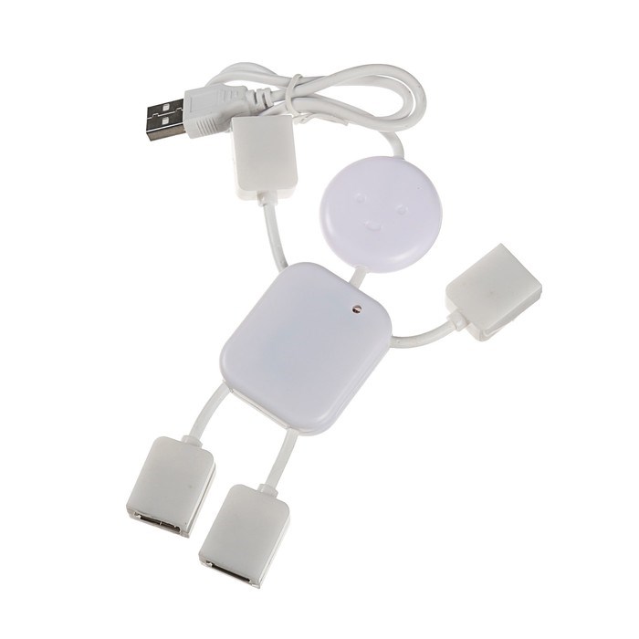 USB-разветвитель (HUB) LuazON SSV-011, 4 порта, USB 2.0, кабель 0.4 м, белый - фото 51385696 USB-разветвитель (HUB) LuazON SSV-011, 4 порта, USB 2.0, кабель 0.4 м, белый - фото 51385696