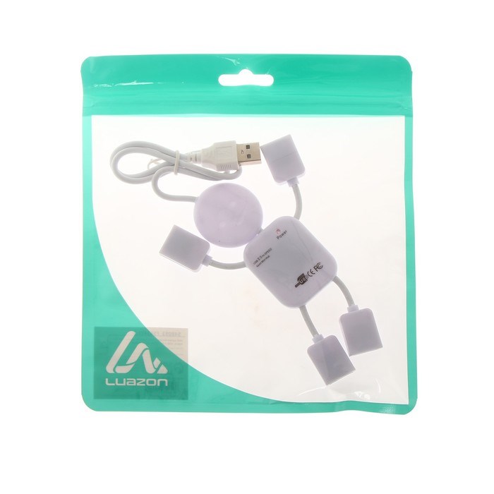 USB-разветвитель (HUB) LuazON SSV-011, 4 порта, USB 2.0, кабель 0.4 м, белый - фото 51385698 USB-разветвитель (HUB) LuazON SSV-011, 4 порта, USB 2.0, кабель 0.4 м, белый - фото 51385698