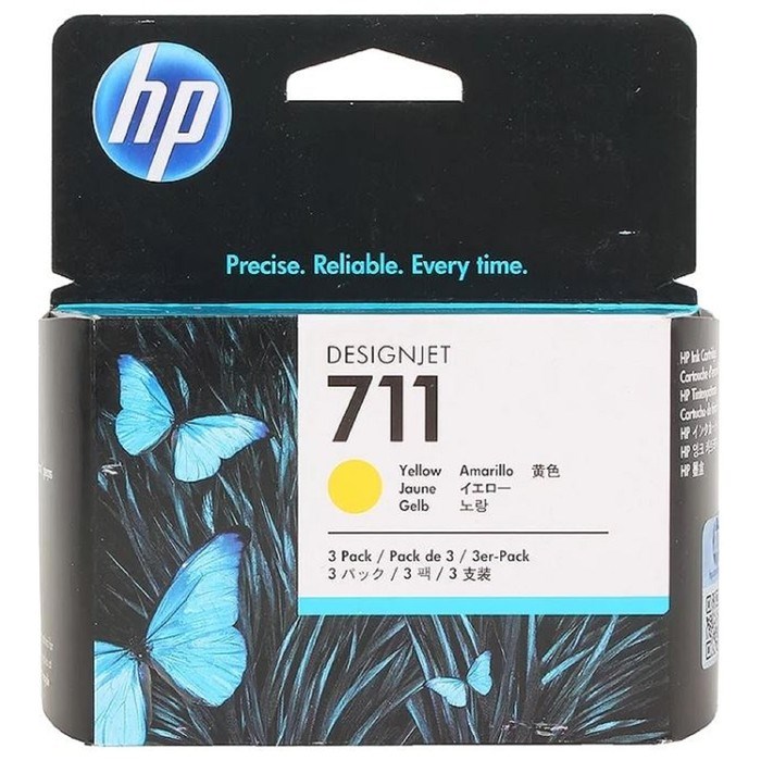 Картридж струйный HP №711 CZ136A желтый x3уп. для HP DJ T120/T520 (29мл) - фото 51385732 Картридж струйный HP №711 CZ136A желтый x3уп. для HP DJ T120/T520 (29мл) - фото 51385732