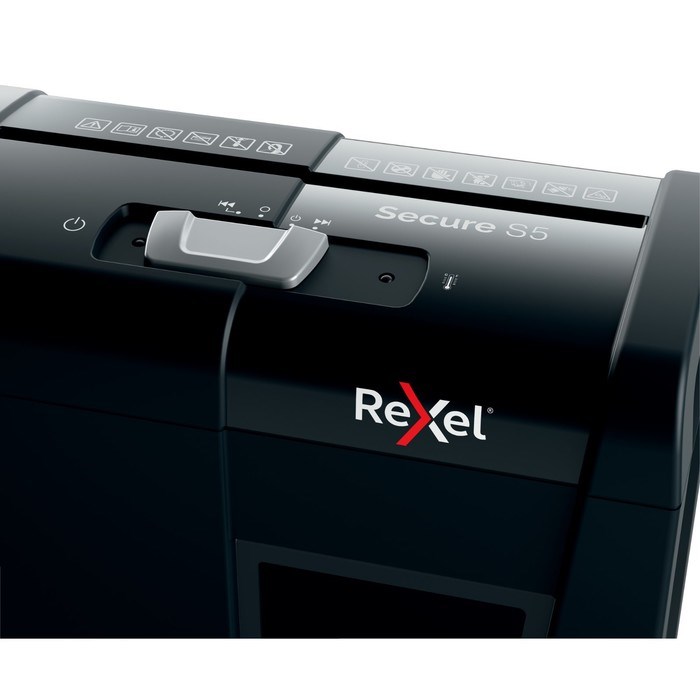 Шредер Rexel Secure S5 EU, ленты 6мм, 5 листов, скрепки, скобы - фото 51385923 Шредер Rexel Secure S5 EU, ленты 6мм, 5 листов, скрепки, скобы - фото 51385923