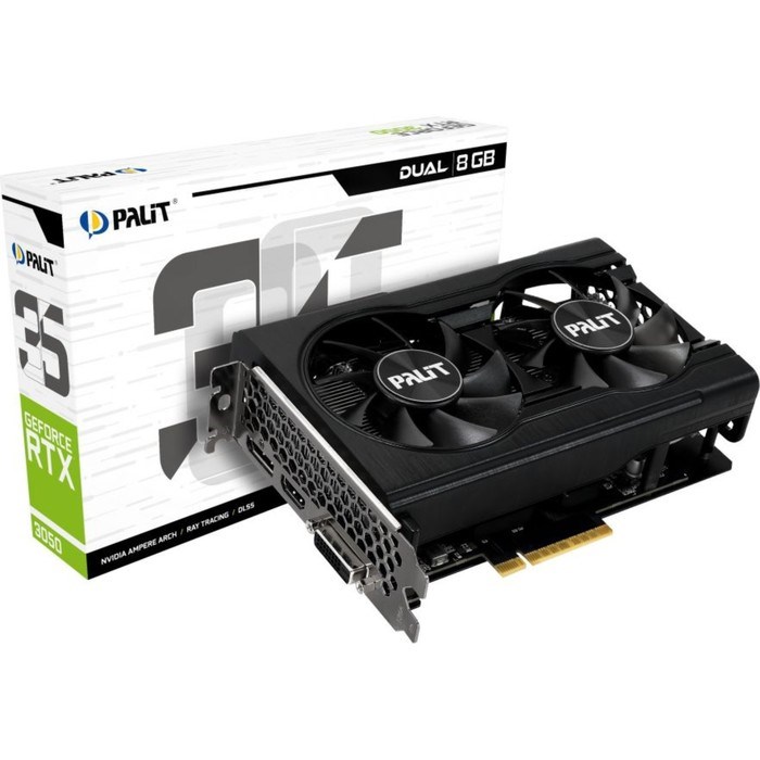 Видеокарта Palit PA-RTX3050 DUAL, RTX 3050 8 Гб, GDDR6, HDMI, DP - фото 51386032 Видеокарта Palit PA-RTX3050 DUAL, RTX 3050 8 Гб, GDDR6, HDMI, DP - фото 51386032