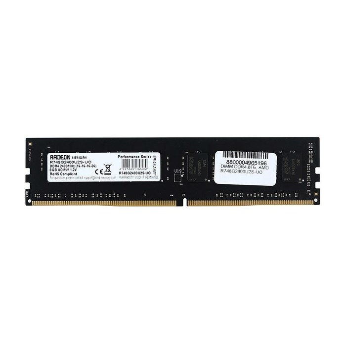 Память DDR4 8Gb 2400MHz AMD R748G2400U2S-UO OEM PC4-19200 CL16 DIMM 288-pin 1.2В - фото 51386235 Память DDR4 8Gb 2400MHz AMD R748G2400U2S-UO OEM PC4-19200 CL16 DIMM 288-pin 1.2В - фото 51386235