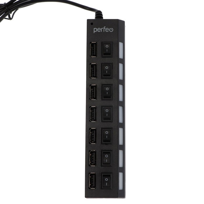 Разветвитель USB (Hub) Perfeo H033, 7 портов, USB 2.0, чёрный - фото 51386330 Разветвитель USB (Hub) Perfeo H033, 7 портов, USB 2.0, чёрный - фото 51386330