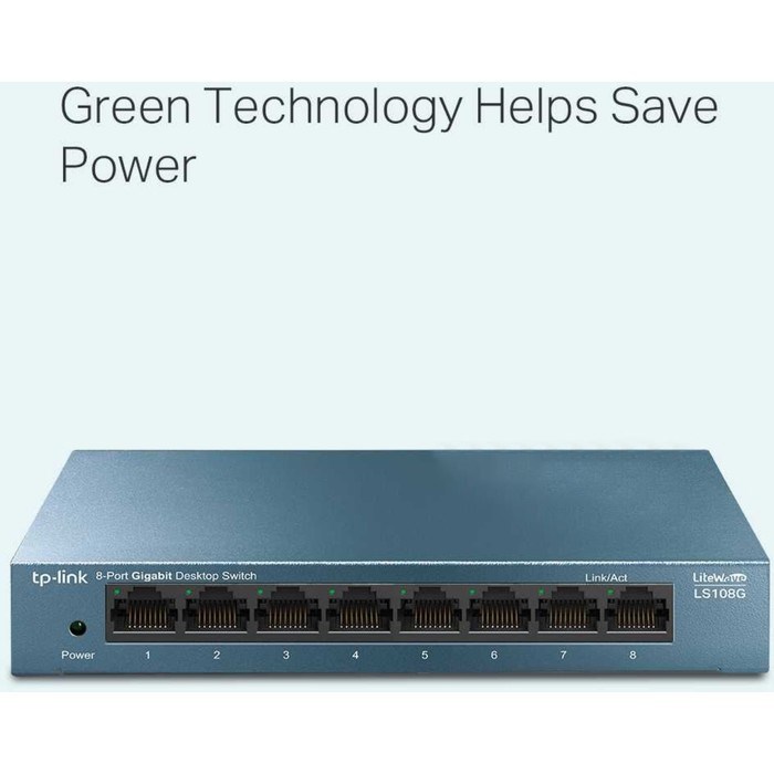 Коммутатор TP-Link LS108G, неуправляемый, 8х10/100/1000BASE-T - фото 51386511 Коммутатор TP-Link LS108G, неуправляемый, 8х10/100/1000BASE-T - фото 51386511