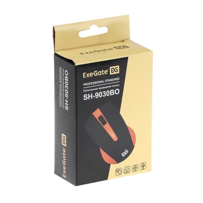 Мышь ExeGate Professional Standard SH-9030BO, проводная, оптическая, 1200 dpi, USB, чёрная - фото 51386558 Мышь ExeGate Professional Standard SH-9030BO, проводная, оптическая, 1200 dpi, USB, чёрная - фото 51386558
