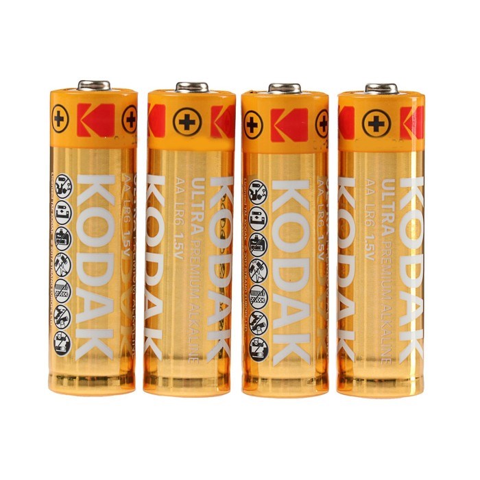 Батарейка алкалиновая Kodak Ultra, AA, LR6-4BL, 1.5В, блистер, 4 шт. - фото 51386813 Батарейка алкалиновая Kodak Ultra, AA, LR6-4BL, 1.5В, блистер, 4 шт. - фото 51386813