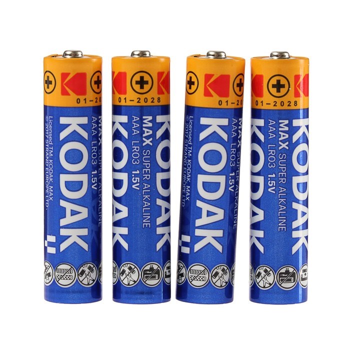 Батарейка алкалиновая Kodak Max, AAA, LR03-10BL, 1.5 В, отрывной блистер, 10 шт. - фото 51386816