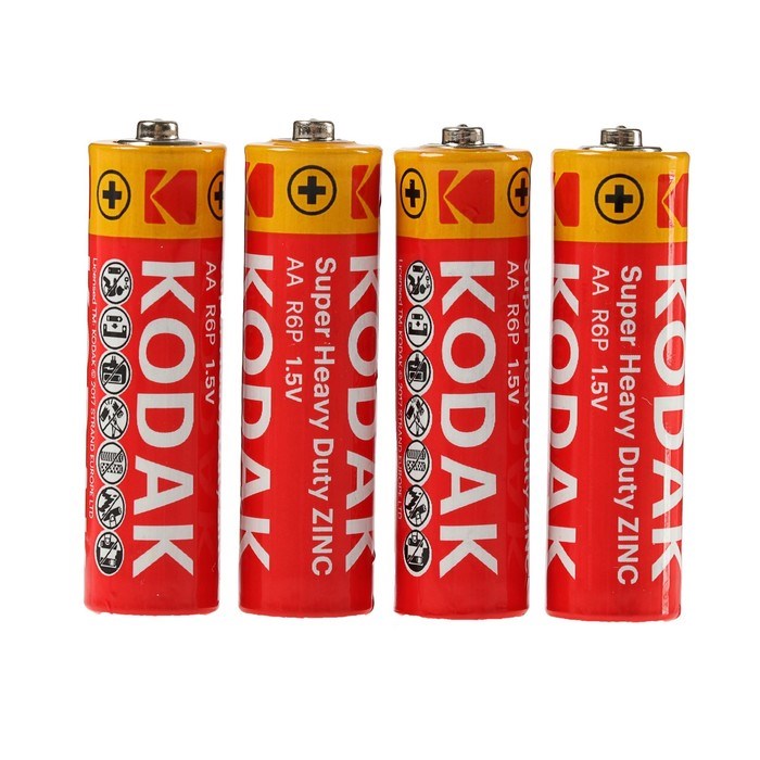 Батарейка солевая Kodak Extra Heavy Duty, AA, R6-4BL, 1.5В, блистер, 4 шт. - фото 51386824 Батарейка солевая Kodak Extra Heavy Duty, AA, R6-4BL, 1.5В, блистер, 4 шт. - фото 51386824