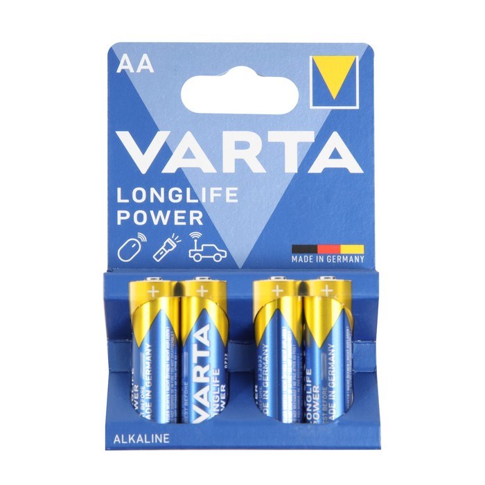 Батарейка алкалиновая Varta LONGLIFE POWER AA набор 4 шт - фото 51386900 Батарейка алкалиновая Varta LONGLIFE POWER AA набор 4 шт - фото 51386900