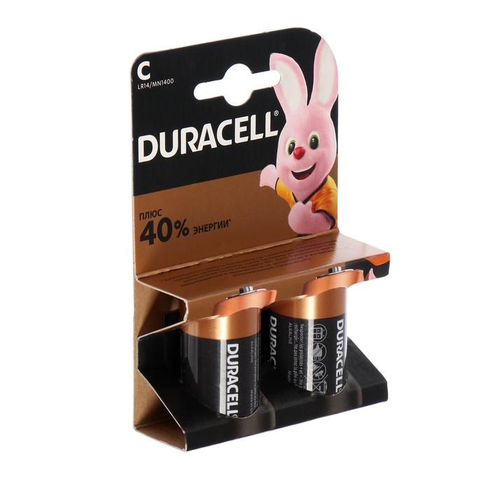 Батарейка алкалиновая Duracell Basic, C, LR14-2BL, 1.5В, блистер, 2 шт. - фото 51387044 Батарейка алкалиновая Duracell Basic, C, LR14-2BL, 1.5В, блистер, 2 шт. - фото 51387044