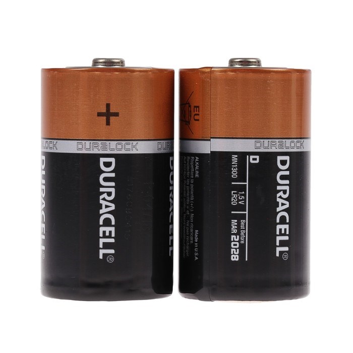 Батарейка алкалиновая Duracell Basic, D, LR20-2BL, 1.5В, блистер, 2 шт. - фото 51387052 Батарейка алкалиновая Duracell Basic, D, LR20-2BL, 1.5В, блистер, 2 шт. - фото 51387052