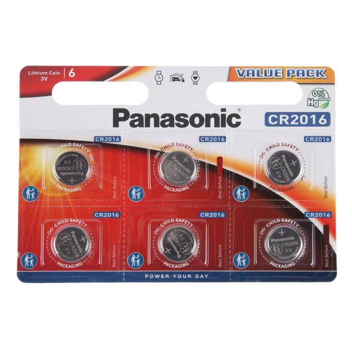 Батарейка Panasonic Power Cells CR2016 B6, 6 шт на блистере - фото 51387103 Батарейка Panasonic Power Cells CR2016 B6, 6 шт на блистере - фото 51387103