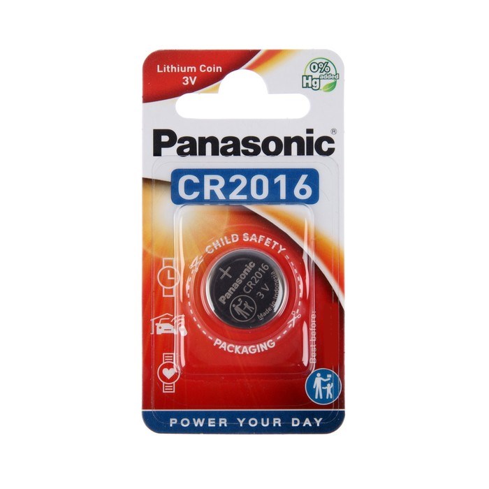 Батарейка литиевая Panasonic Lithium Power, CR2016-1BL, 3В, блистер, 1 шт - фото 51387105 Батарейка литиевая Panasonic Lithium Power, CR2016-1BL, 3В, блистер, 1 шт - фото 51387105