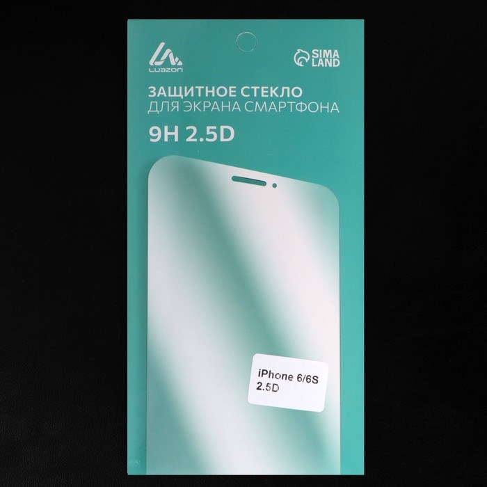 Защитное стекло 2.5D Luazon для iPhone 6/6S, полный клей - фото 51387137 Защитное стекло 2.5D Luazon для iPhone 6/6S, полный клей - фото 51387137
